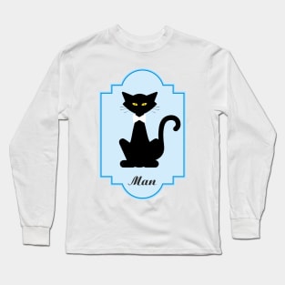 Cat WC label Man Long Sleeve T-Shirt